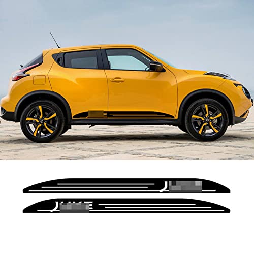 Calcomanías de Vinilo para decoración de carrocería, Accesorios, Rayas de Carreras Laterales, para Nissan Juke NISMO, Pegatinas para Falda de Puerta de Coche, Estilo Deportivo Cover