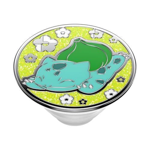Image of PopSockets Adhesive Phone Grip, Holder, Phone Stand, Pokemon - Enamel Bulbasaur