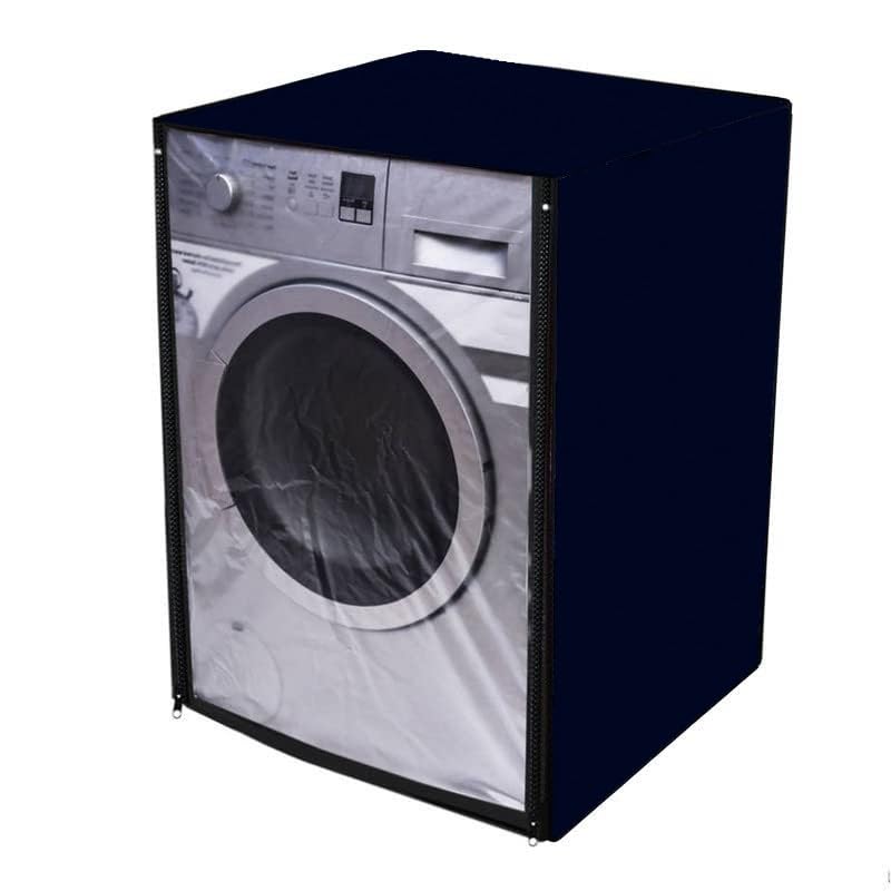 Image of Waterproof & Dustproof Front Loading Washing Machine Front Clear Cover Suitable for Normal IFB 6.5kg, 7 Kg, 7.5Kg & 8kG / 61X61X84cm Washing Machines (Grey) (5, Blue)