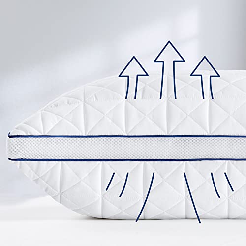 BedStory Kopfkissen 80x80, 2er Set Kissen 80x80 mit Reißverschluss, 2x1500g Mikrofaser Kopfkissen höhenverstellbar, Schlafkissen atmungsaktiv waschbar für Allergiker Seitenschläfer, Oeko Zertifiziert