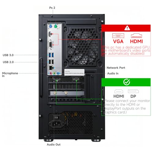 Image of LXZ Gaming PC Desktop - Ryzen 5 4500 Gaming Desktop PC, Radeon RX 560 4GB GPU, 16GB DDR4 RAM, 512GB NVMe SSD, Prebuilt Tower Computer for Gaming, Office, Streaming & Home Business