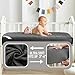 BEDLORE Waterproof Mattress Protector Crib, 2 Pack Soft Gray Mattress Pad, Noiseless Machine Washable Mattress Cover, Ultimate Protection for Your Baby's Crib Toddler Bed (52''x28'')