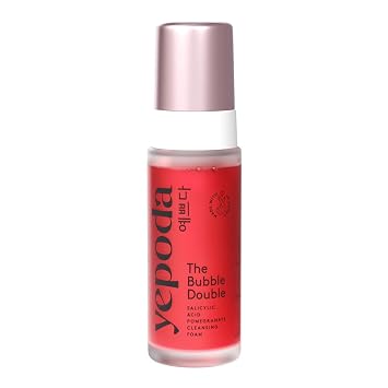 Yepoda The Bubble Double, Gently Exfoliating Cleansing Foam, Deeply Cleanses Pores & Prevents Impurities, Vegan Korean Face Cleanser for All Skin Types, 4.22 FL. OZ. 120 ml