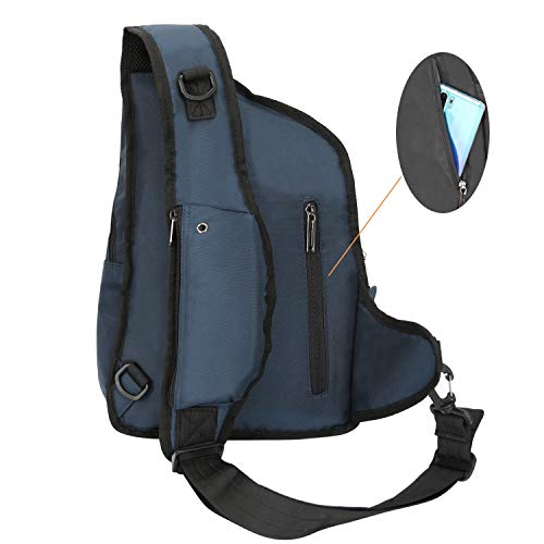 Vanlison Waterproof Shoulder Backpack Sling Bags Chest Crossbody Bags Pack Rucksack Travel Bag Anti Theft Bag Navy