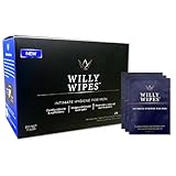 Willy Wipes® for Men | Thick & Plush Wipes | Foreskin Hygiene & Pre-Sex Freshness | Cleans, Deodorizes, Natural Taste | 24 Travel-Friendly Towelettes