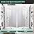 34"×72" Fixed Glass Shower Panel, Bathroom Shower Doors 5/16"(8mm) Thick Clear Tempered Glass Panel, Matte Black Frameless Shower Door