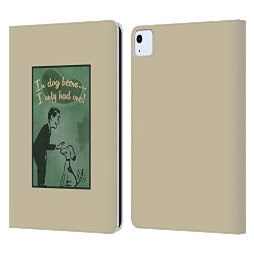 Coque iPad Air 2020/2022 Head Case Designs en cuir Lantern Press Bières De Chien