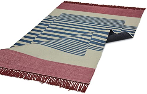 Image of Printed Rug Soft Floor Carpets with Anti Slip Backing for Living Room | Bedroom | Kids Room (Grey Blue, 5x7 Feet)