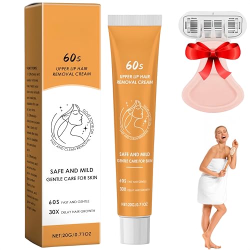 Crema depilatoria facial, nueva depiladora hormonal indolora (2025), suave y eficaz para rostro, labio superior y mentón. Para todo tipo de piel, mujeres, hombres y cuerpo (1 Piezas)