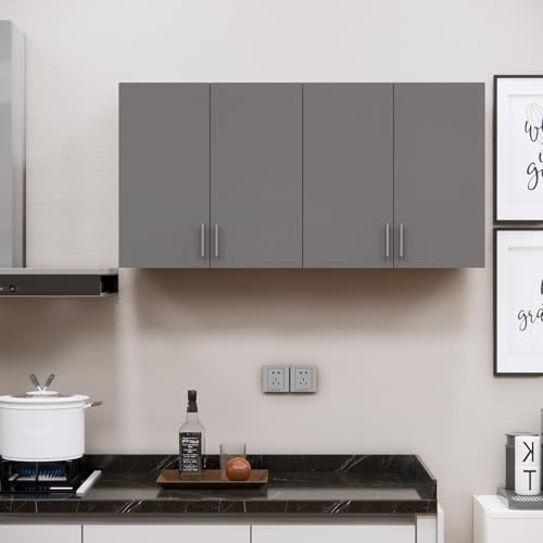 Image of SPECIALITY PANELS 4 Door Modular Wall Mounted Kitchen Cabinet with Adjustable Shelf Space Saving Storage Unit Durable Engineered Wood Cupboard for Kitchen Living Room Utility Organizer Furniture