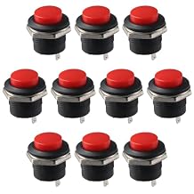10 pcs Momentary Push Button Switch Mini No Lock Round Switch AC 250V / 3A AC 125V /6A Off-ON