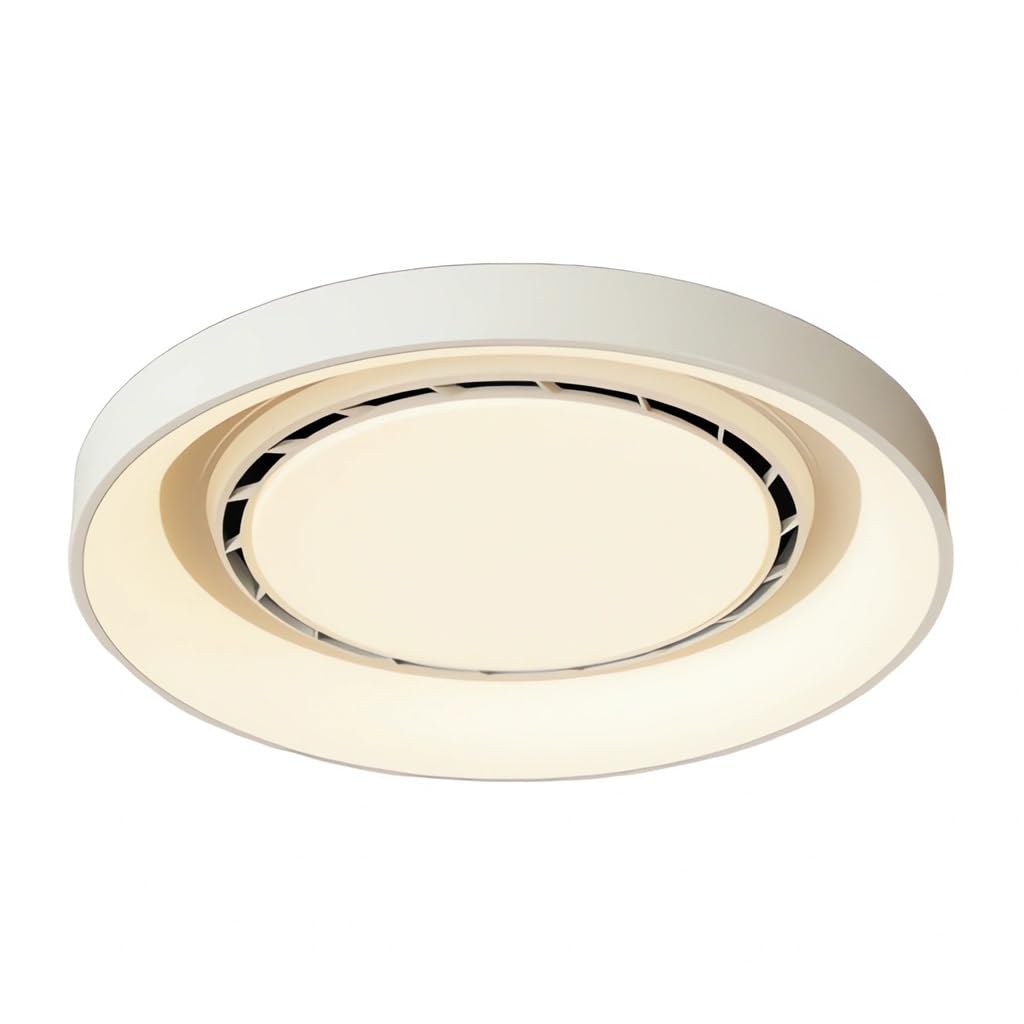 HOCIMAY Bladeless Ceiling Fan with Light, Flush Mount LED Fan Light Fixture