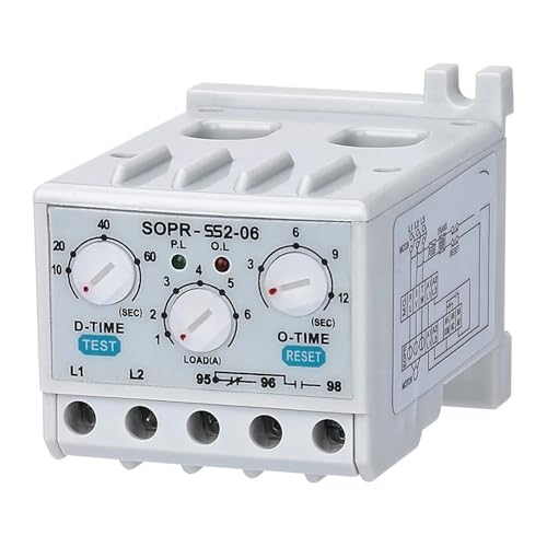 Relais de surcharge électronique SOPR-SS2-440 triphasé 5-60A pour protection moteur