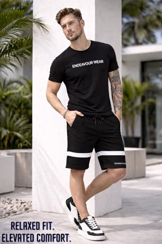 ENDEAVOUR WEAR Lounge Shorts for Men Black - Image 7
