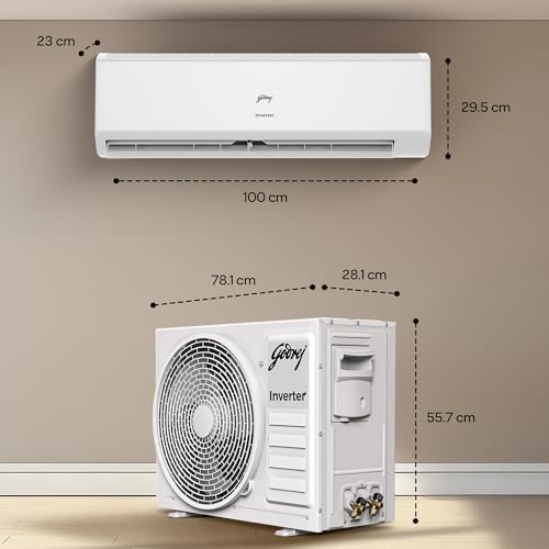 Image of Godrej 1.5 Ton 3 Star, Hot & Cold 52C to -7C, 5 Years Comprehensive Warranty, AI Powered, 4 Way Air Swing, Self Clean Technology, Inverter Split AC (Copper, 2025 Model, AC 1.5 SIH 18ITC3 WWS, White)