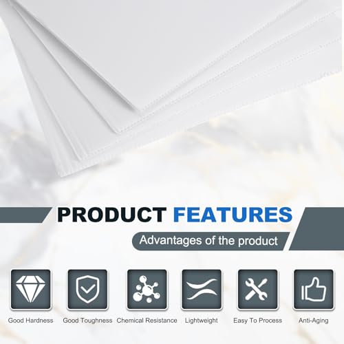 QUARKZMAN 4 Stk Wellpappe Kunststoffplatte 4mm Weiße Wellpappe Kunststoffplatten 12 x 12 Zoll Leere Wasserdichte Hofschilder Für DIY Basteln Wegweiser Partydekoration