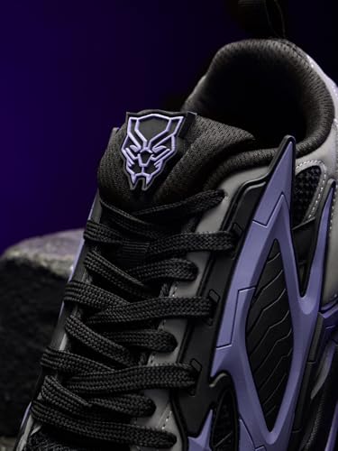 Image of The Souled Store Official Black Panther: Wakanda Forever Mens and Boys Regular fit Graphic Printed Multicolored Men Low Top Sneakers