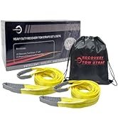 LONGLC - Heavy Duty Recovery Tow Strap - 2" x20'( 20,000 lb Break Strength), Used for Emergency T...