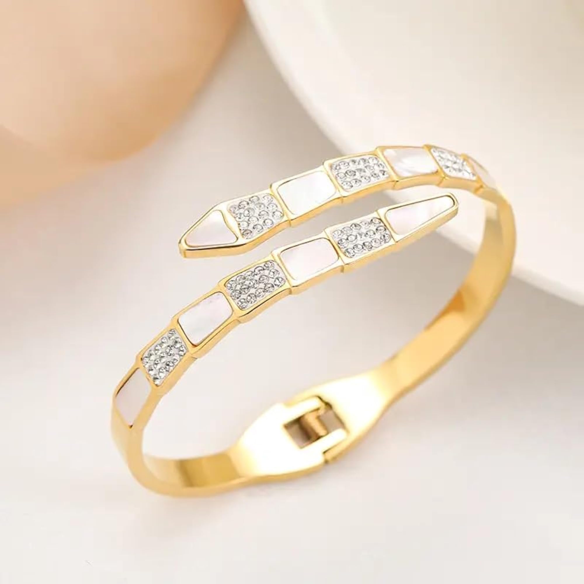 Stylish Adjustable Golden Kada Bracelet for Women