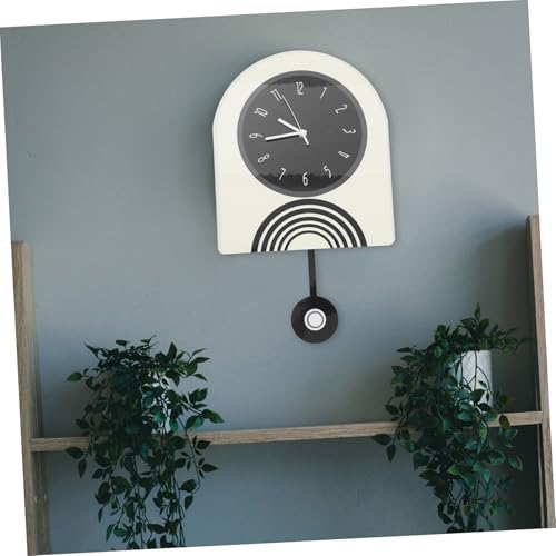 Horloge murale à pendule noire silencieuse et précise pour salon moderne - 6