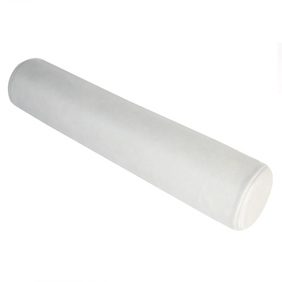Eashaoo Round Cervical Roll Bolster Pillow Memory Foam, Cylindrical Neck Pillow Cushion Support Bolster for Legs Knees Lumbar, Removable Waterproof Cover Neck Pillow (Off-White,70x12cm)