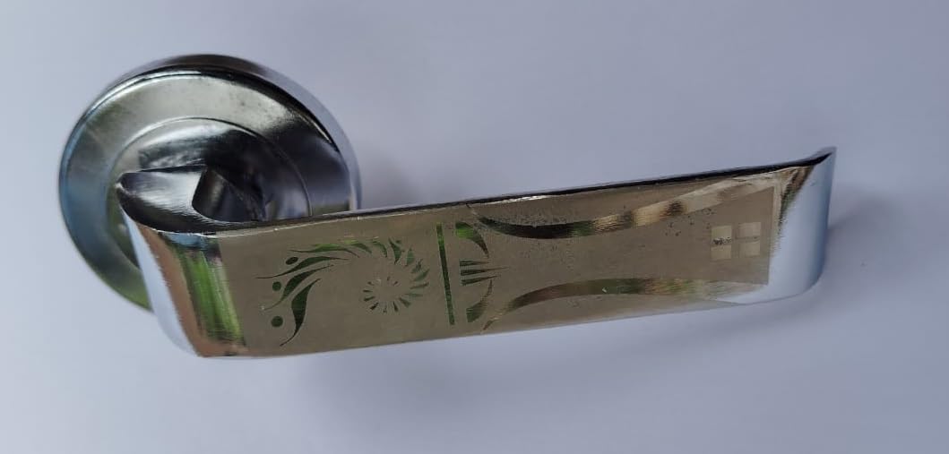 NADEEM'S World Aluminium Door Handle, 12.7 cm, Decorative Design, Chrome Finish Pack of 1-image-15