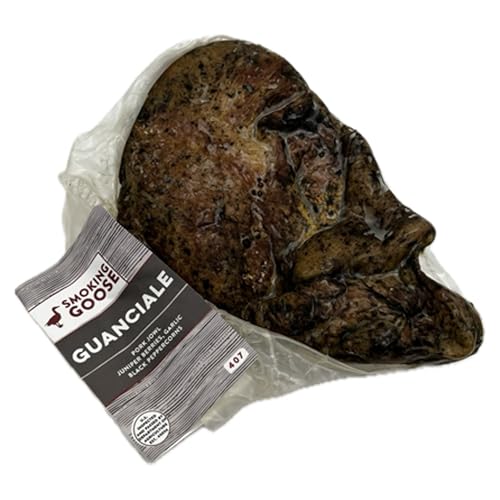 Smoking Goose Pasture-Raised Cured Pork Jowl Guanciale, 8 Count of 1-2 lb Packs, Aged 45 Days, Rich and Aromatic Flavor, Ideal for Italian Dishes