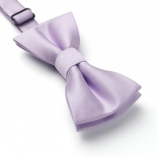 Image of HISDERN Bow Ties for Boys Pre Tied Toddler Bow Tie Adjustable Kids Bowties Clip On Fun Patterned Bowties for Wedding Party