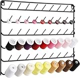 54 Spulen N&auml;hgarnhalter, Garnhalter/Fadenhalter Organizer, Metallst&auml;nder zum Organisieren zum Aufh&auml;ngen f&uuml;r Stickerei, Quilten, N&auml;hen (Schwarz)