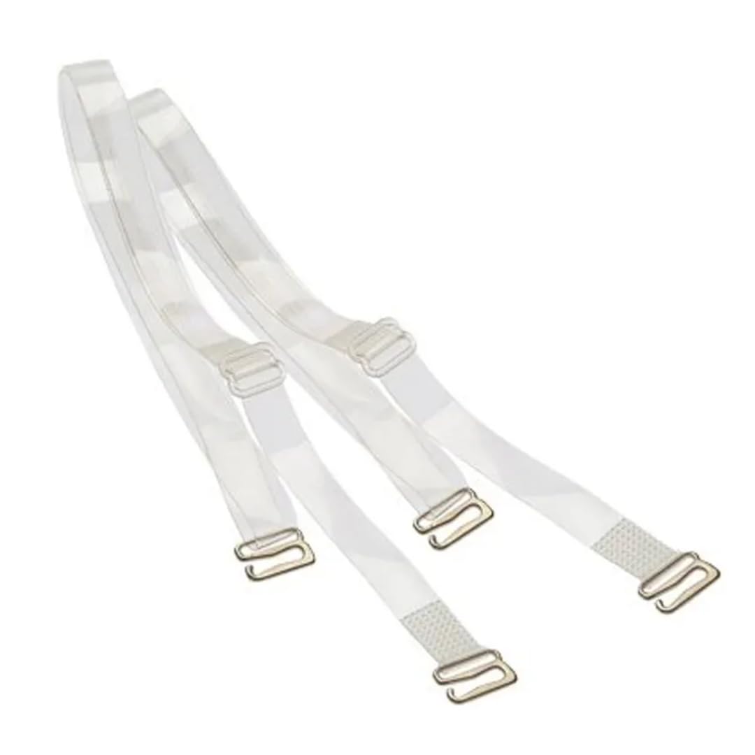 3 Pair Silicone Invisible Bra Straps – Adjustable Clear Replacement Shoulder Straps for Women – Soft, Anti-Slip & Comfortable for Daily and Off-Shoulder Wear