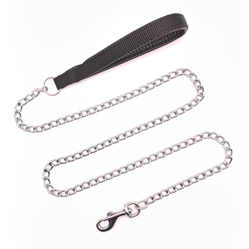 Chain Leash for Small Dogs, Heavy Duty Metal Dog Lead Durable Strong Chew Proof Puppy Leashes for...