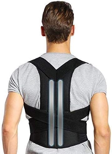 Back Brace Posture Corrector, Shoulder Lumbar Waist Support Belt with Adjustable Wide Straps, for Upper Back Pain Relief, Improve Sitting and Standing Poor Posture, XXL Size