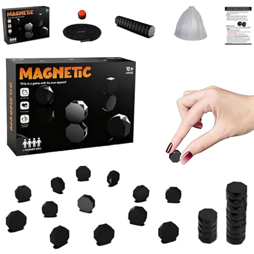 Jeu Magnetique,Jeu Echec Magnetique avec Corde,Jeux De Table Magnétiques Portable pour Réunions De Famille,Jeux Aimant Ficelle pour Jouer Ensemble