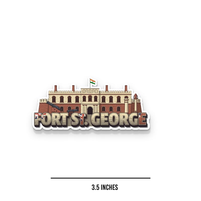 Image of Fort S T George Fridge Magnets, Glossy Finish, Stylish Magnet for Fridge, Wardrobe & Metal Surfaces