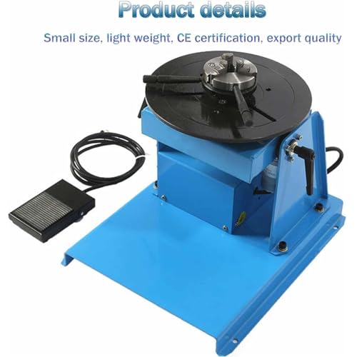 Posizionatore rotativo per saldatura, stabile, con interruttore a pedale, velocità regolabile 2-16 giri/min per saldatura di precisione, capacità 10/5 kg