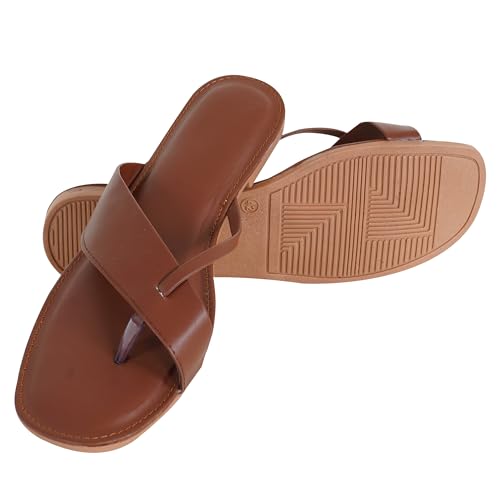 Image of Women's Kolhapuri Style Flip Flops | Daily Use Casual Slippers | Comfortable Flat Sandals for Girls with Sweat-Proof Sole