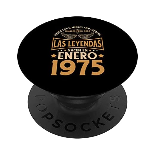 Cumpleaños Hombre Regalos Las Leyendas Enero 1975 PopSockets PopGrip Intercambiable