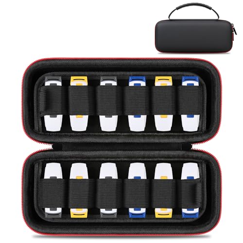 Lacdo Electronic Bolsa Almacenamiento Organizador para 24 SanDisk/SamData/Samsung USB Flash Drives Memory Sticks Jump Drive Portable Estuche de Transporte Bolsa Banco de energía Blando, Negro