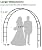 Queension Metal Wedding Arch for Ceremony Party Decoration 7Ft Wide 7.7Ft High,Garden Arch Trellis with Ground Bases for Climbing Plants,Outdoor Garden Arbor for Roses Vines, Round Frame, Black