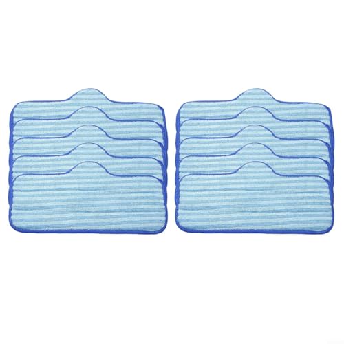 URPIZY Microfiber Mop Cloths Für Dupray Neat Dampfreiniger Ersatzteile Haushaltsreinigung Zubehör Wiederverwendbare Reinigungstücher Blau 6/10 Stück 28X11.5x14.5cm(10)