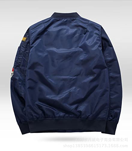 NCDUANSAN Men's baseball uniform jacket coat autumn and winter military air force No. 1 trendy fashion zipper plus size3