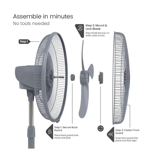 Image of Fogger Wind Speed Electric Stand Fan Wind Speed with 2 Year Warranty High Air Delivery, Silent Operation Pedestal Fan