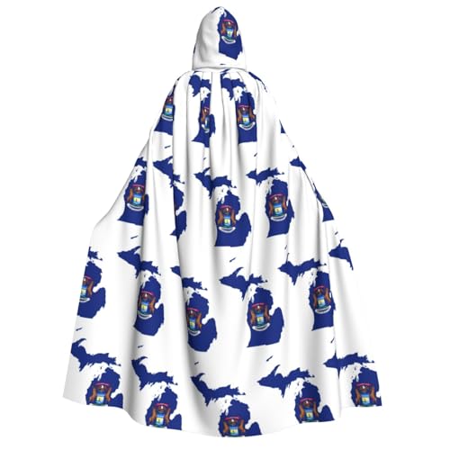 Cape à capuche Michigan unisexe pour cosplay de sorcière et carnaval