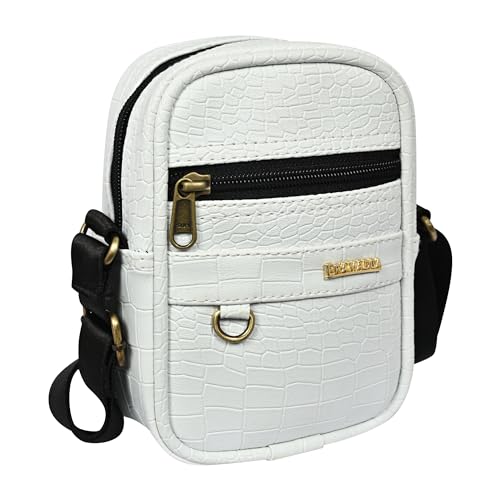 Image of Pramadda Pure Luxury Gloss Leather Small Sling Bag for Men | Chest Slinger bag | Crossbody Bag| Side Bag Men | Mini Leather Slings | Corporate Gift Item | Passport Sling.