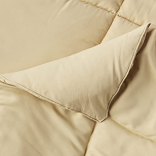 Sweet Home Collection 6PC-SHT-1PC-CMF-CML-Q 7 Piece Comforter Set Bag Solid Color All Season Soft Down Alternative Blanket & Luxurious Microfiber Bed Sheets, Camel thumb #2