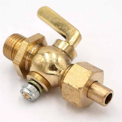Válvula de cierre de latón de 1/4" macho a hembra para control de agua y gas 4