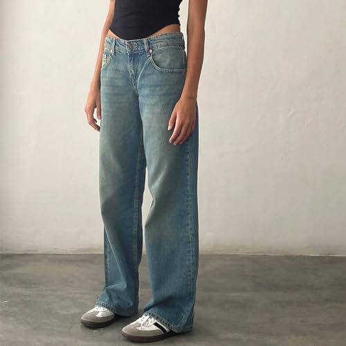 Women Wide Leg Jeans Casual High Waist Baggy Boyfriend Denim Pants Y2K Straight Streetwear Jeans Mom Jeans Trousers2