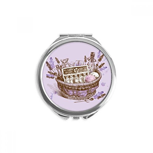Miroir de maquillage fleur et lavande : l'accessoire retouche idéal pour vos sorties et voyages