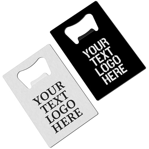 10-100 apribottiglie personalizzate con carta di credito, incisione personalizzata, nome/logo/testo, ottimo per bomboniere, eventi, regali, birreria, bar, feste, ristorante