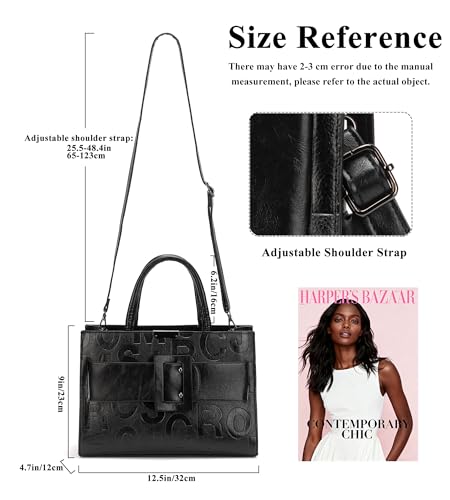 Bolso Tote suave de cuero vegano KingTo para mujer miniatura 4